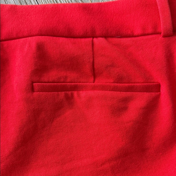 J Crew Minnie Stretch Trousers Red Pants 14 Women - Picture 10 of 12